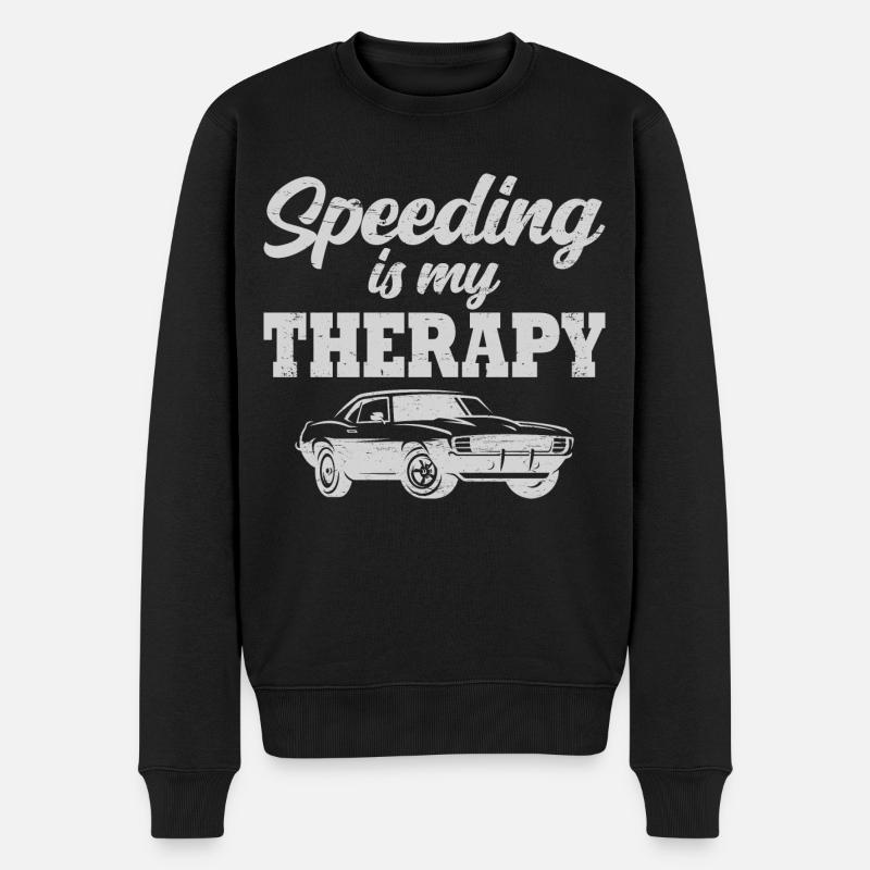 Autohumor Geschwindigkeitsfahrer Autofahrer - Männer Premium Bio Pullover - Schwarz