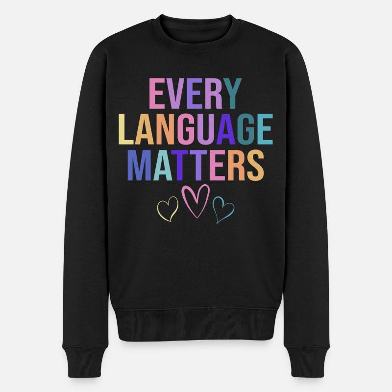 Éducation Bilingue Humour Enseignant - Pull Premium bio Homme - noir