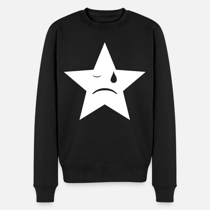 Graphique Sad Star - Pull Premium bio Homme - noir