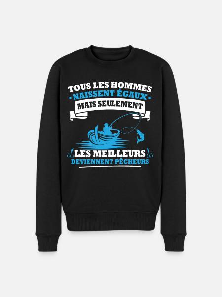 Les meilleurs deviennent pêcheurs - Pull Premium bio Homme - noir
