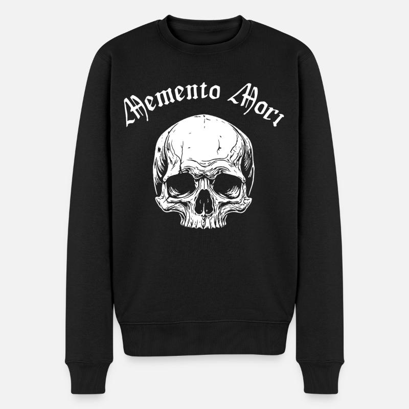Crâne Memento Mori - Pull Premium bio Homme - noir