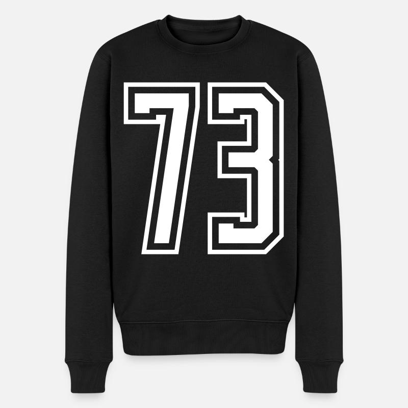 73 Numéro de numéro - Pull Premium bio Homme - noir
