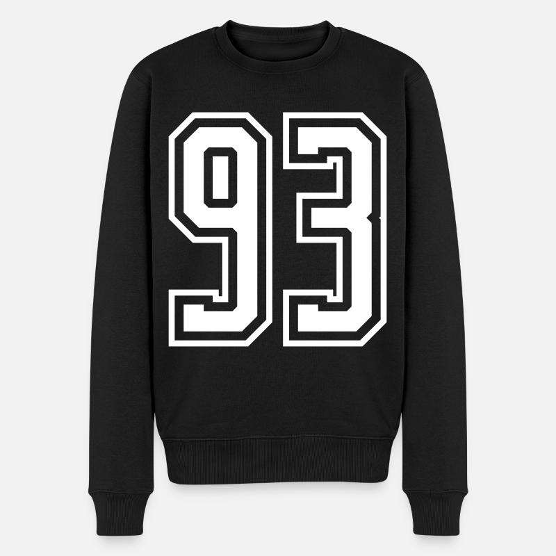93 Numéro de numéro - Pull Premium bio Homme - noir
