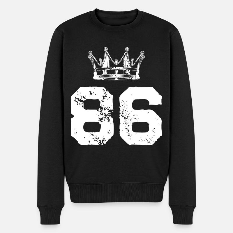 86 Couronne numérique - Pull Premium bio Homme - noir