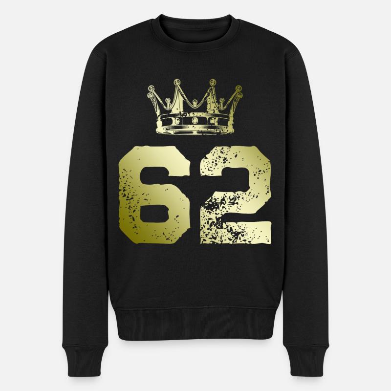 62 Couronne numérique - Pull Premium bio Homme - noir