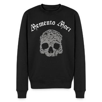 Crâne gris - Memento Mori - Pull Premium bio Homme - noir - Devant - Nico (187cm)