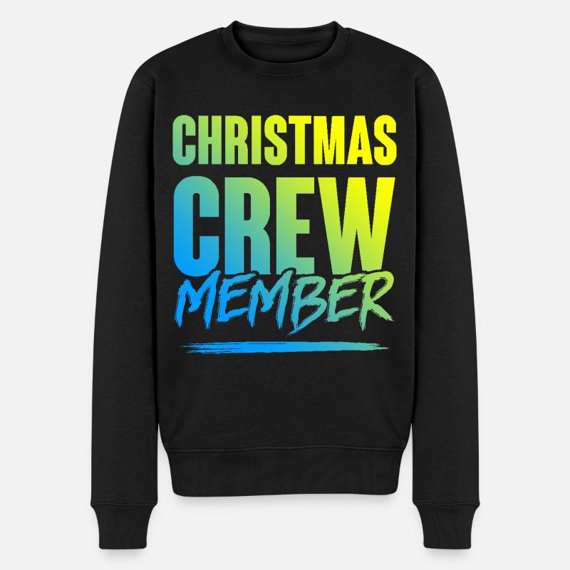 Christmas Crew - Männer Premium Bio Pullover - Schwarz