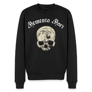 Memento Mori Skull - Men's Premium Organic Jumper - black - Front - Nico (187cm)