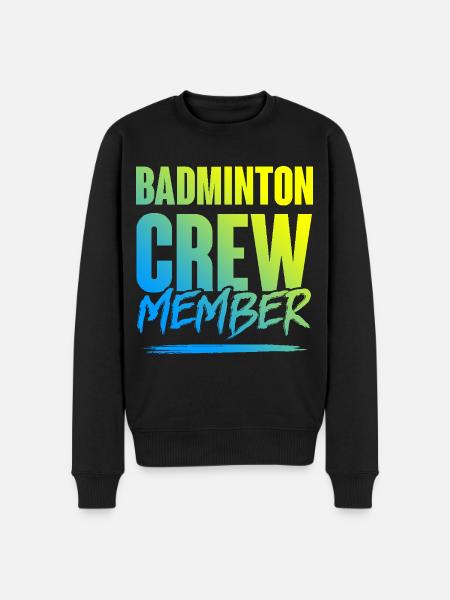 Badminton Crew - Männer Premium Bio Pullover - Schwarz