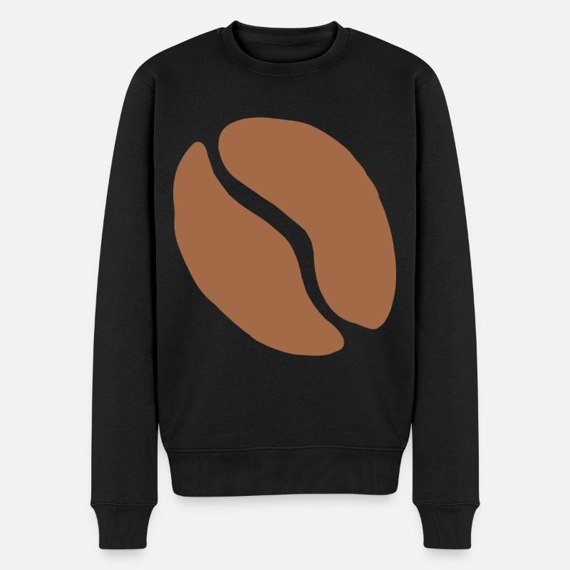 Kaffeebohne Coffee Tasse Koffein Kaffee Geschenk - Männer Premium Bio Pullover - Schwarz