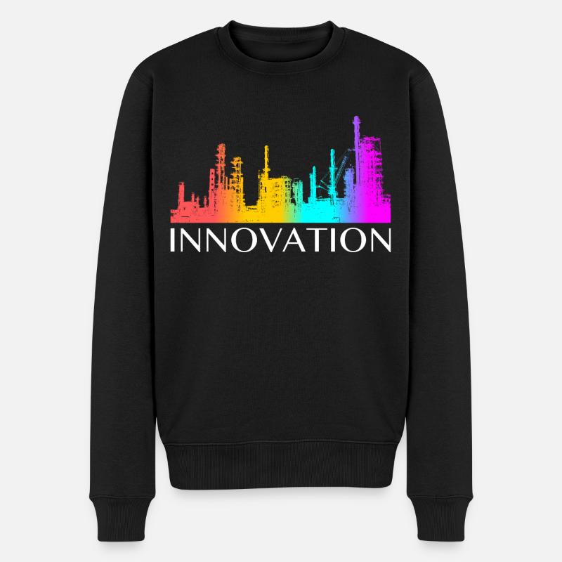 Innovation - Symbol für Stadt, Industrie und Leben - Männer Premium Bio Pullover - Schwarz