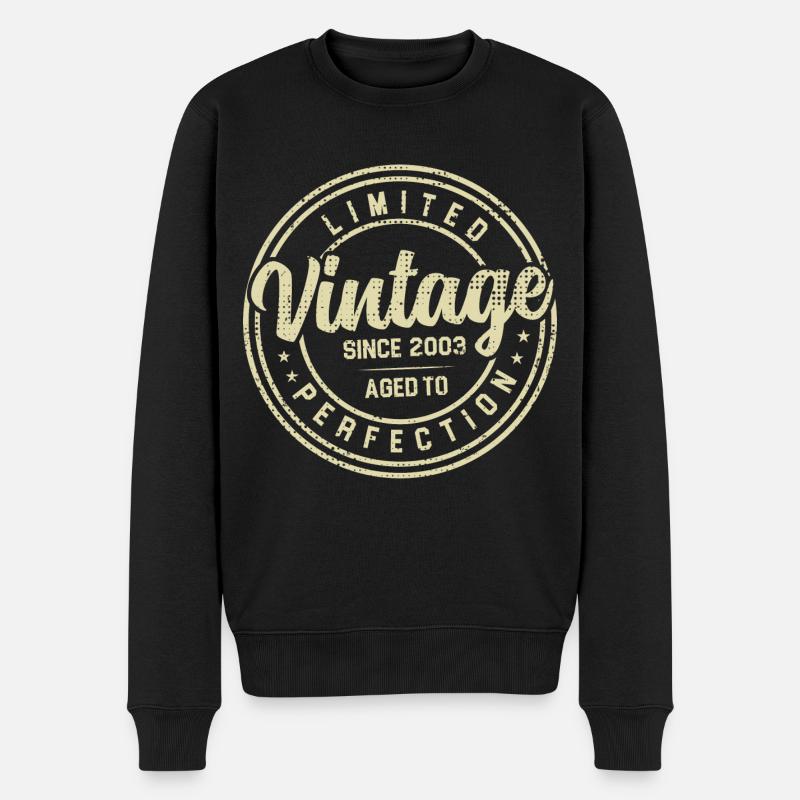 Jahrgang 2003 Geburtstagsgeschenk 2003 - Männer Premium Bio Pullover - Schwarz