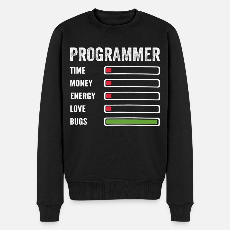 Developer Humor Programmer Coder - Men's Premium Organic Jumper - black