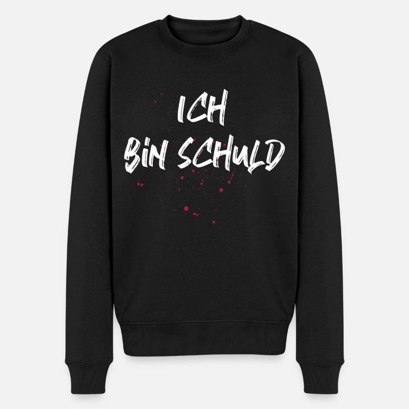Lustiger Spruch für Ihn & Sie - Ich bin schuld - Männer Premium Bio Pullover - Schwarz