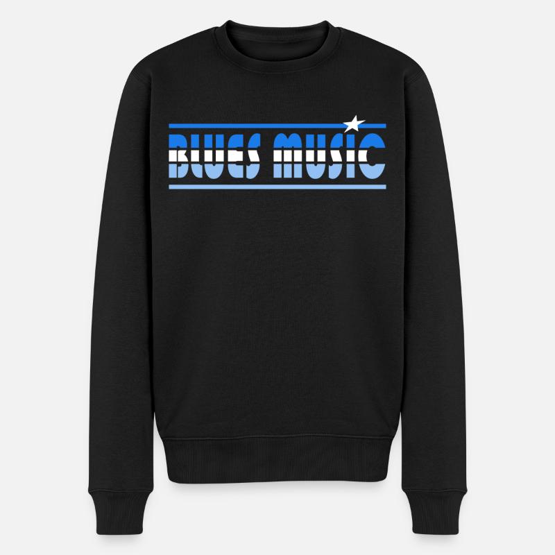 Musique Blues Rétro - Pull Premium bio Homme - noir