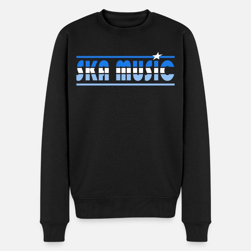Ska Musik Retro - Männer Premium Bio Pullover - Schwarz