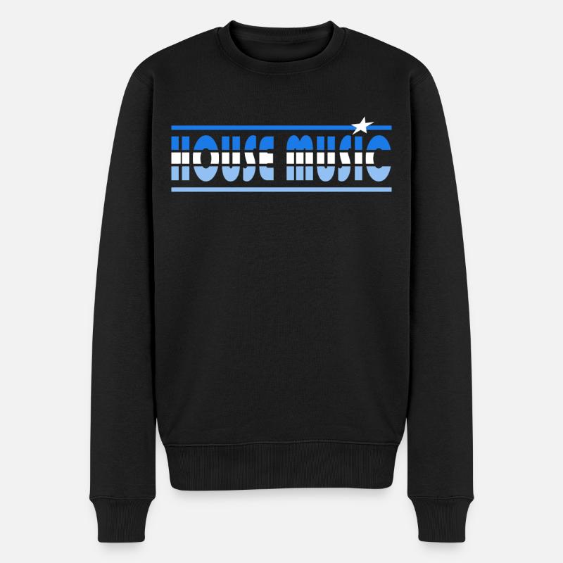 Musique house rétro - Pull Premium bio Homme - noir