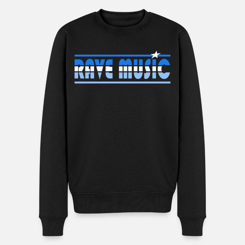 Rave Music Retro - Pull Premium bio Homme - noir