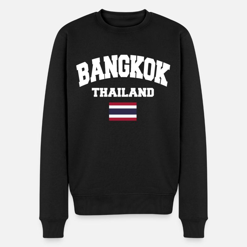 Bangkok - Männer Premium Bio Pullover - Schwarz