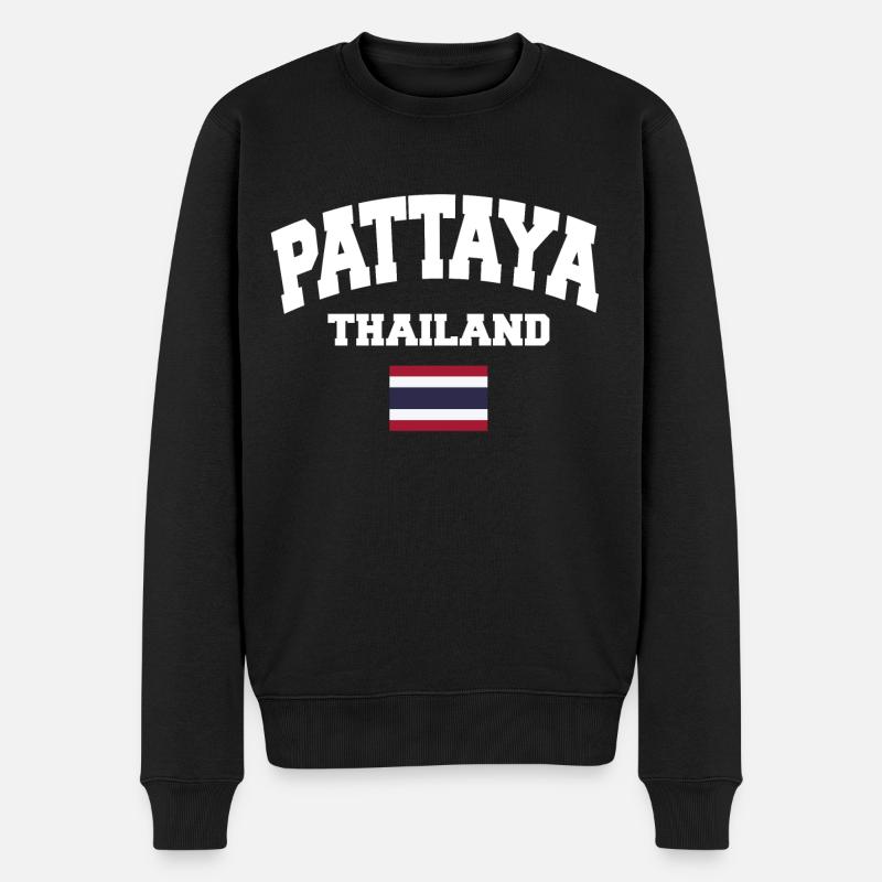 Pattaya - Männer Premium Bio Pullover - Schwarz