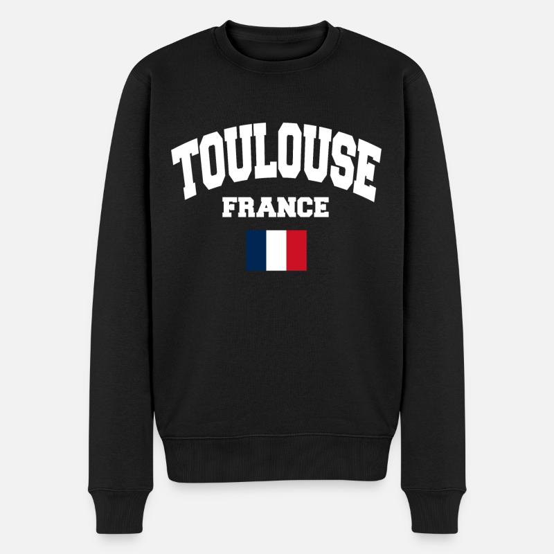 Toulouse - Männer Premium Bio Pullover - Schwarz