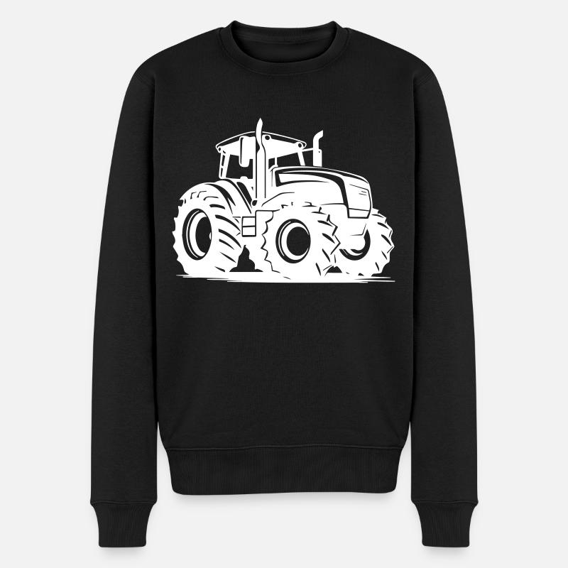 Traktor - Männer Premium Bio Pullover - Schwarz