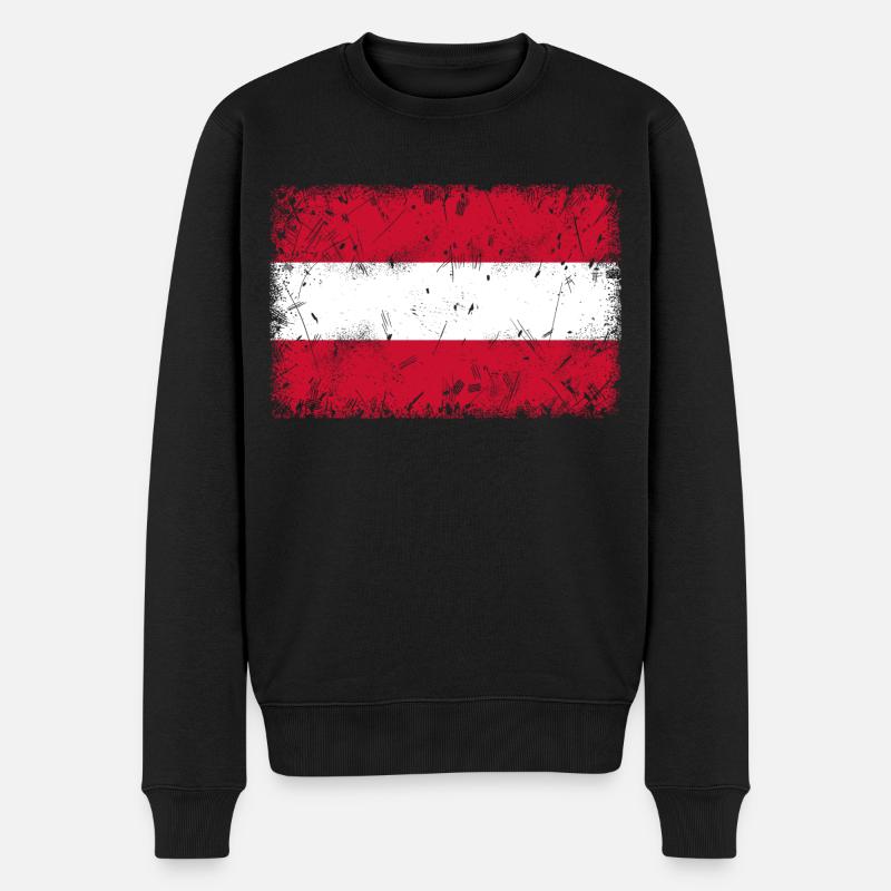 Drapeau de l’Autriche - Pull Premium bio Homme - noir