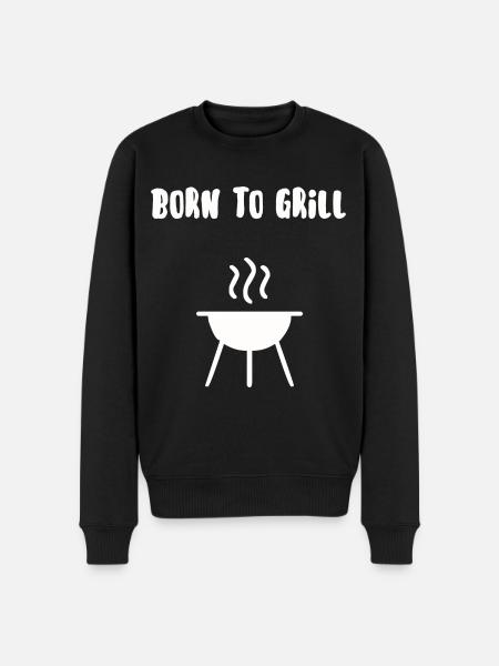 Born to grill - Men's Premium Organic Jumper - black