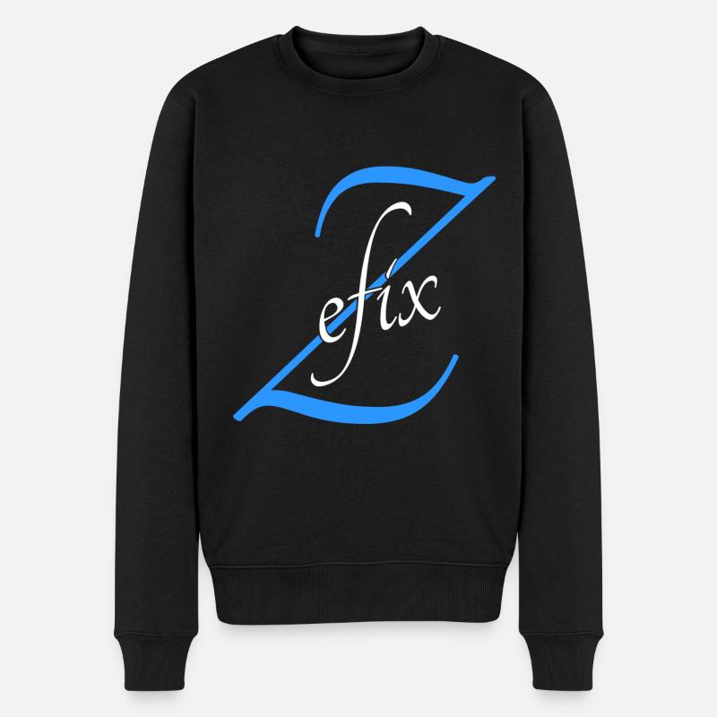 Zefix - Männer Premium Bio Pullover - Schwarz