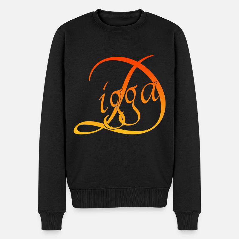 Digga - Männer Premium Bio Pullover - Schwarz