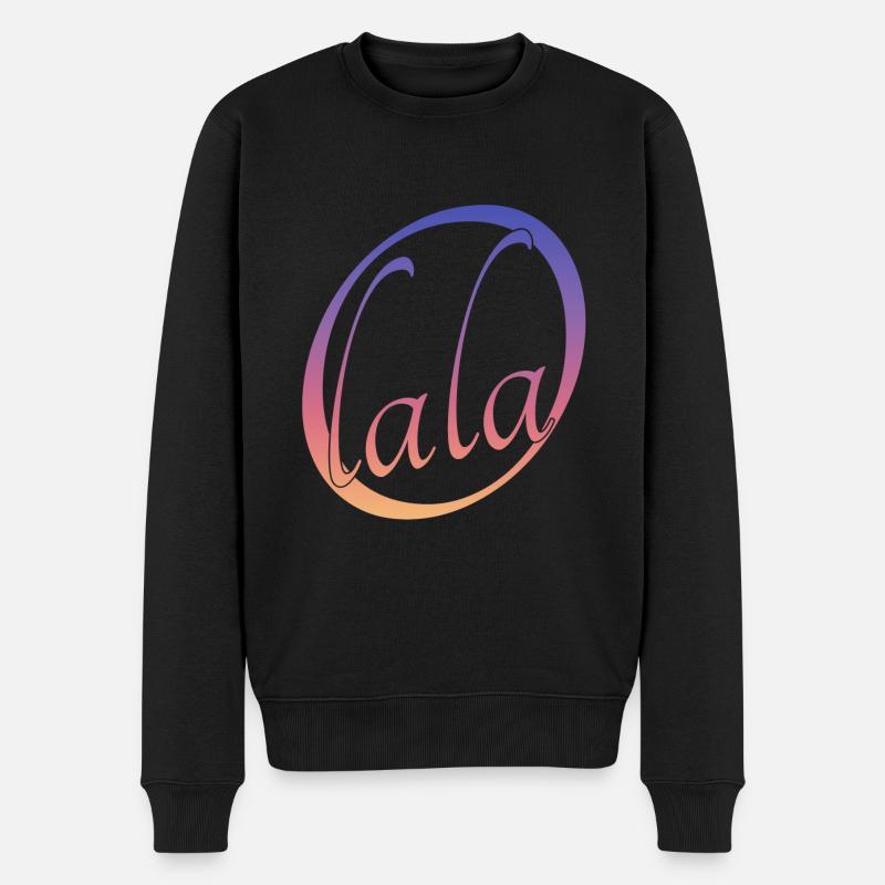 O lala - Männer Premium Bio Pullover - Schwarz