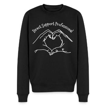 Direct Support Professional - Men's Premium Organic Jumper - black - Front - Nico (187cm)