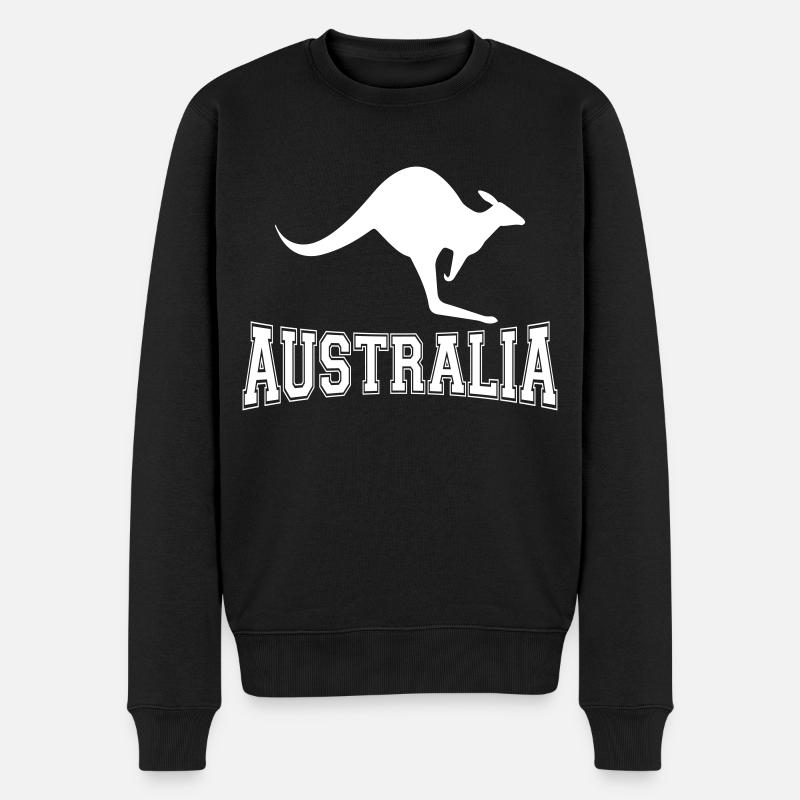 Australia - Männer Premium Bio Pullover - Schwarz