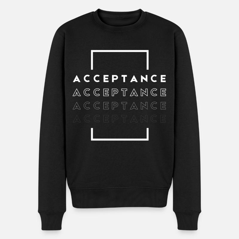 Acceptance - Männer Premium Bio Pullover - Schwarz