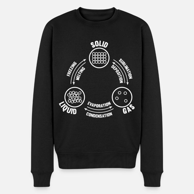 Diagramme de phases Physique Chimie Physicien Chimiste - Pull Premium bio Homme - noir