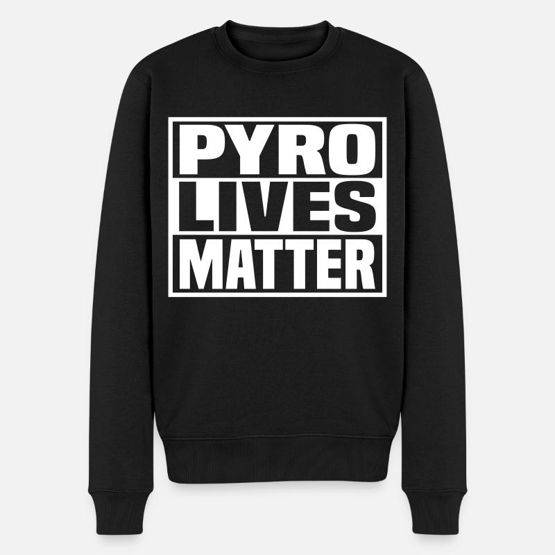 Pyro Lives Matter - Männer Premium Bio Pullover - Schwarz