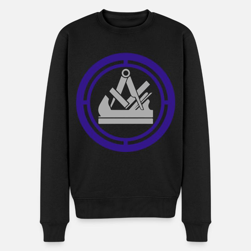 Schreiner Zunft Logo Wappen | Farben änderbar - Männer Premium Bio Pullover - Schwarz