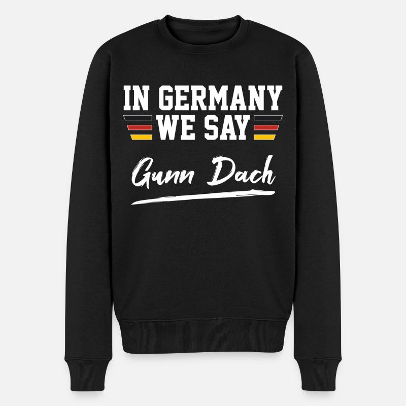 In Germany we say Gunn Dach - Männer Premium Bio Pullover - Schwarz