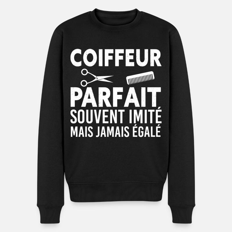 Humour Pour Coiffeur - Pull Premium bio Homme - noir