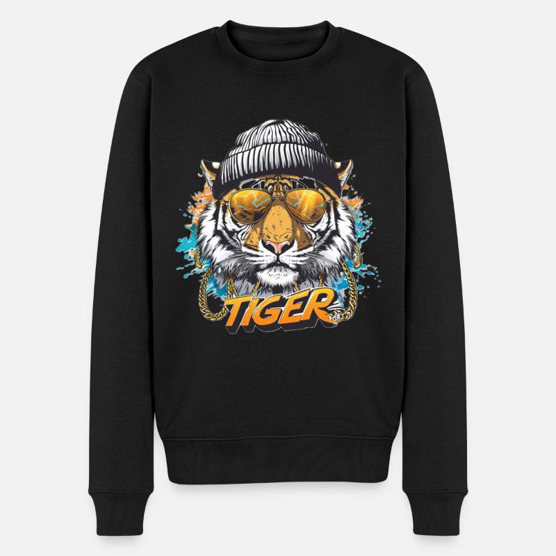 Tigre - Pull Premium bio Homme - noir