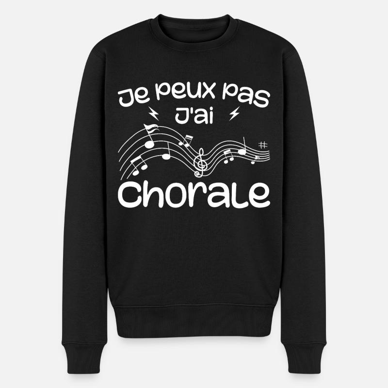Je Peux Pas J'ai Chorale - Pull Premium bio Homme - noir
