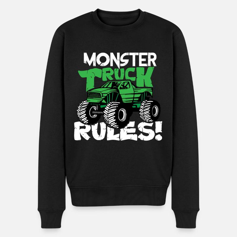 Monster truck tules - Pull Premium bio Homme - noir