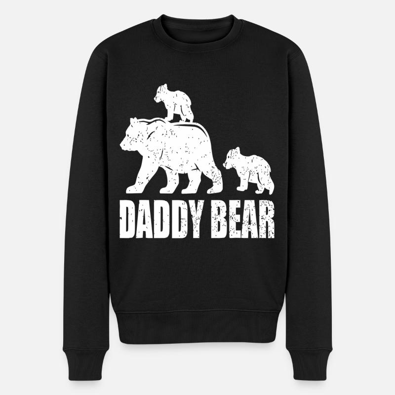 PAPA OURS - Pull Premium bio Homme - noir