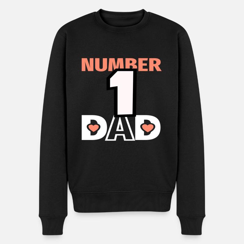 no1 papa du monde - Pull Premium bio Homme - noir