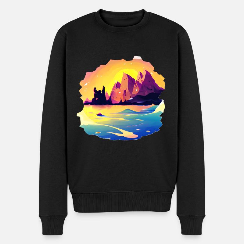 Germany nature - Männer Premium Bio Pullover - Schwarz