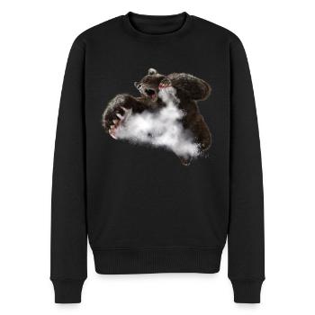 Cocaine Jump Bear - Men's Premium Organic Jumper - black - Front - Nico (187cm)