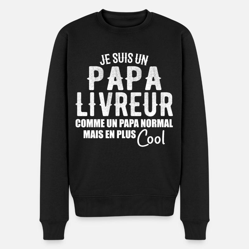 Je Suis Un Papa Livreur - Pull Premium bio Homme - noir