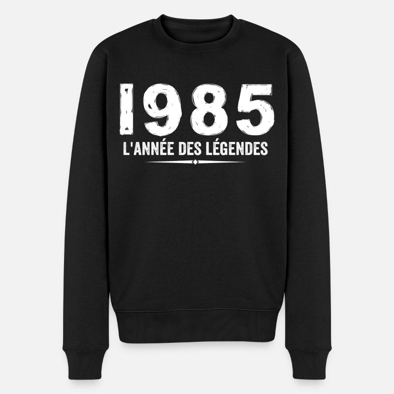 1985 Jahr der Legenden - 1985 Jubiläumsgeschenk - Männer Premium Bio Pullover - Schwarz