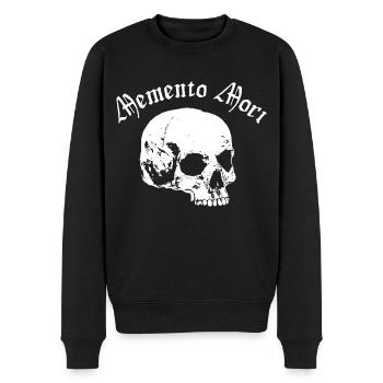 Memento Mori with Gothic Skull - Men's Premium Organic Jumper - black - Front - Nico (187cm)