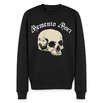 Totenkopf - Männer Premium Bio Pullover - Schwarz - Vorne - Nico (187cm)